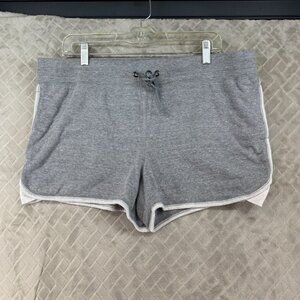 Athletic Works Shorts Womens XL Gray Lounge High Rise Hot Pants Running Gym